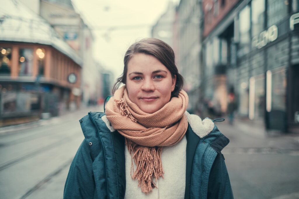 Portrett av Ragnhild, Kaski, generalsekretær i Av-og-til. 